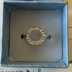 Elegant Silver And Cubic Zirconia Ring